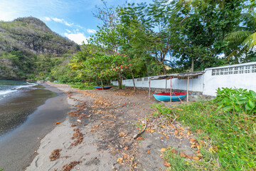 Saint Vincent ant the Grenadines, Wallilabou bay, boats
