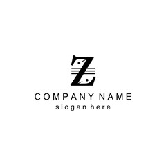 initials z company logo design vector illustration