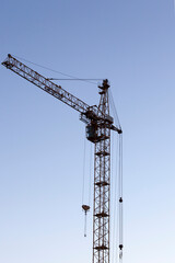 tall yellow construction crane