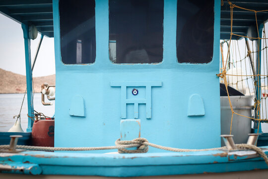 Greek Evil Eye On Fishing Boat Good Luck Charm