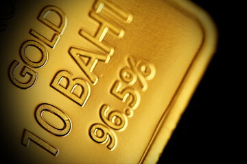 Real gold bar scene represent business and finance concept related idea.
