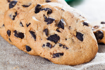 wheat flour cookies and chocolate