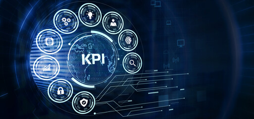 KPI Key Performance Indicator for Business Concept. Business, Technology, Internet and network concept.