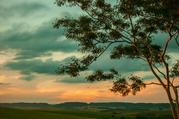 Obraz premium sunset in the mountains