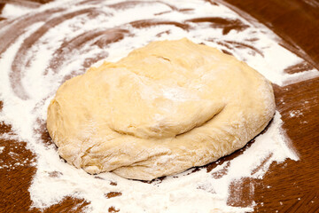 fresh raw dough for baking
