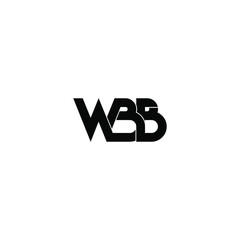 Obraz premium wbb letter original monogram logo design