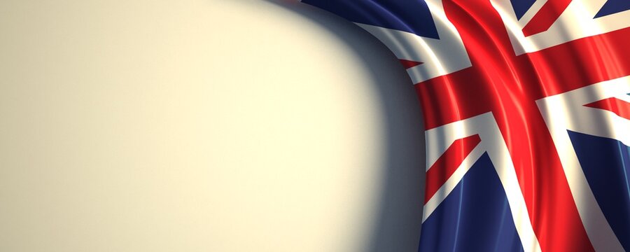 United Kingdom Flag. 3d illustration of the waving national flag with a copy space.
Europe country flag.
