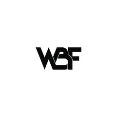 wbf letter original monogram logo design