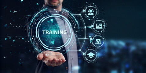 Business, Technology, Internet and network concept. Coaching mentoring education business training development E-learning concept. © photon_photo