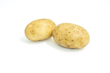 Potatoes on a white background