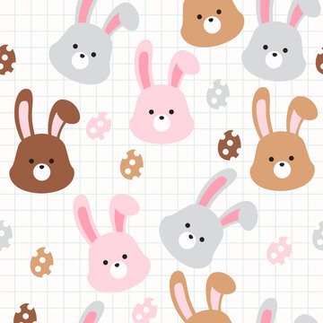 Seamless easter pattern background vector illustration easter day concept
