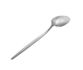 Clean spoon on white background