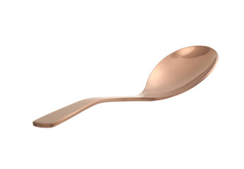 Clean spoon on white background