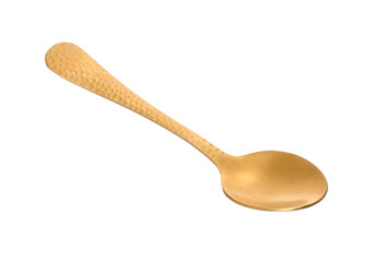 Clean spoon on white background
