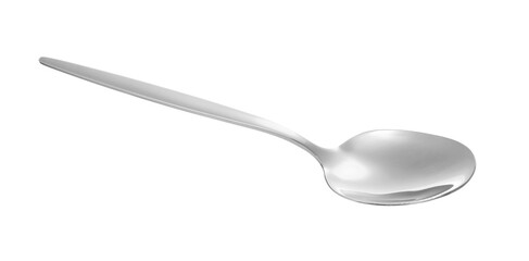 Clean spoon on white background