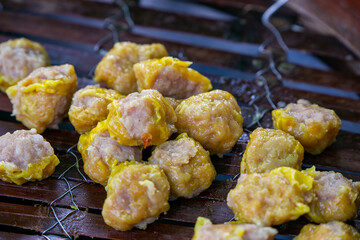 Dim sum breakfast served in the southern style of Thailand.