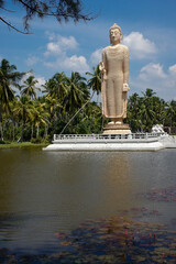 Fototapeta premium Tsunami Honganji Vihara memorial in Peraliya, Sri Lanka, erected by the Japanese in honor of the victims of the 2004 tsunami