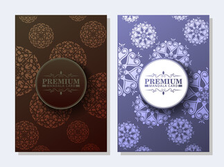 Elegant mandala background cover design