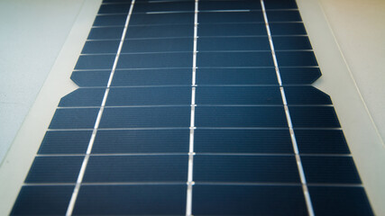 Close-up of Solar cell farm power plant eco technology.
