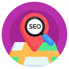 
Local seo in trendy editable vector design 

