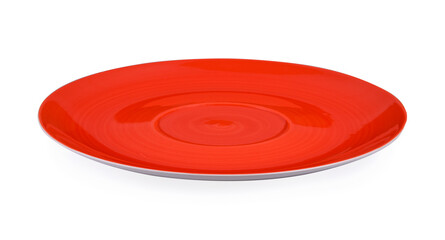 red plate isolated on white background