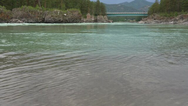 the Katun river in Chemal, Altay