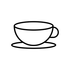 Coffee cup line icon. Editable stroke. Design template vector