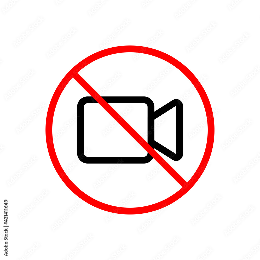 Sticker banned video camera