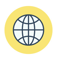 Globe Colored Vector Icon