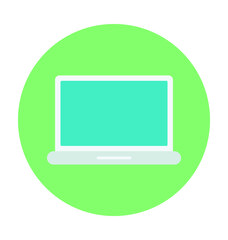 Laptop Colored Vector Icon 
