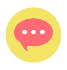Fototapeta premium Speech Bubble Colored Vector Icon