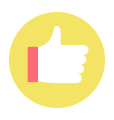 Thumb Up Colored Vector Icon