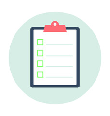 Questionnaire Colored Vector Icon 
