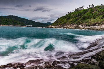 Seascape with dramatic sky