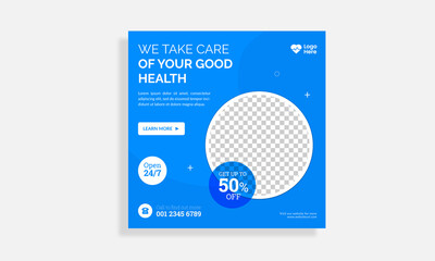 medical social banner template 