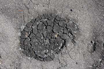 舗装面の異なった表面