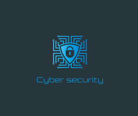 Cyber security logo icon