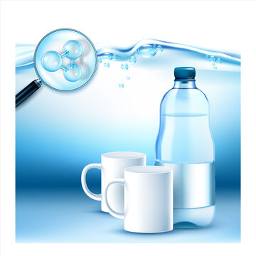 Water Enriched With Minerals Promo Banner Vector