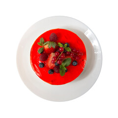 berries in red jelly
