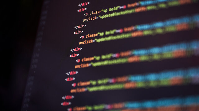 Programming code abstract background of software developer.