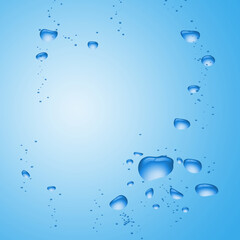 水　アクア　水滴　しずく　雫　雨　白背景　泡　気泡　しゃぼん玉