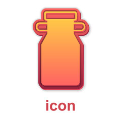 Gold Can container for milk icon isolated on white background. Vector