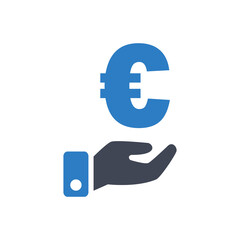 Obraz premium Euro money icon