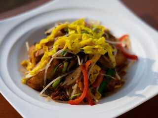 Cantonese Chinese Menu - stir-fried cubes of radish cake
