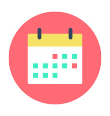 Calendar Colored Vector Icon 