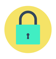 Padlock Colored Vector Icon 