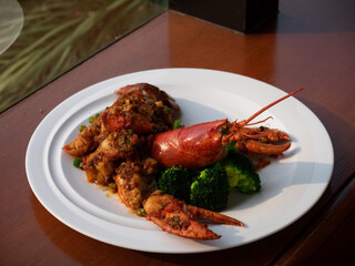 Cantonese menu - Lobster with XO Sauce