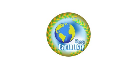 Happy earth day-vector illustration with abstract background 