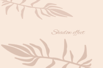 Leaves shadow background. The effect of overlaying shadows. Vector texture for background, wallpaper, own design