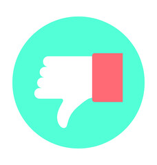 Thumb Down Colored Vector Icon 